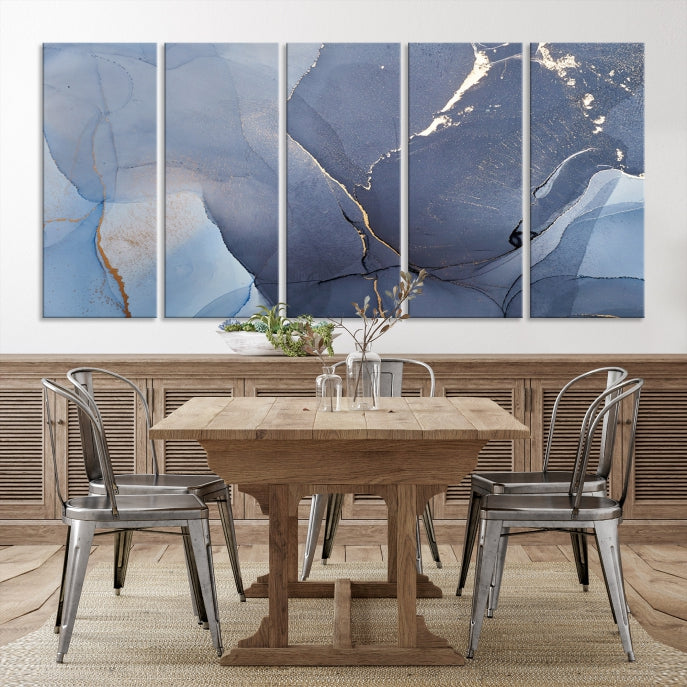 Large Abstract Wall Art Print Marble Canvas Wall Decor