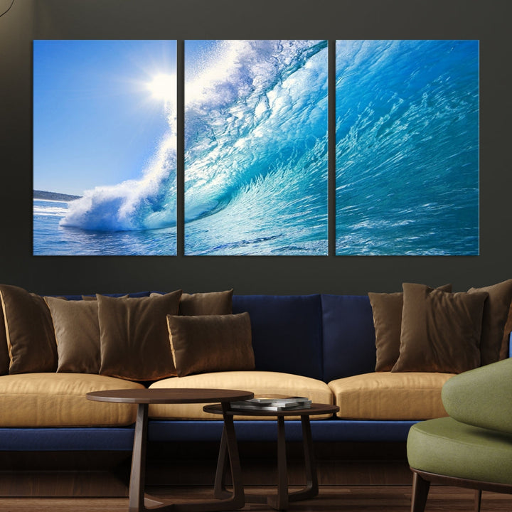 Large Artwork Canvas Print Ocean Wave Wall Art Wall Art Wave on Ocean Canvas Print for Dining Living Room Decor Art