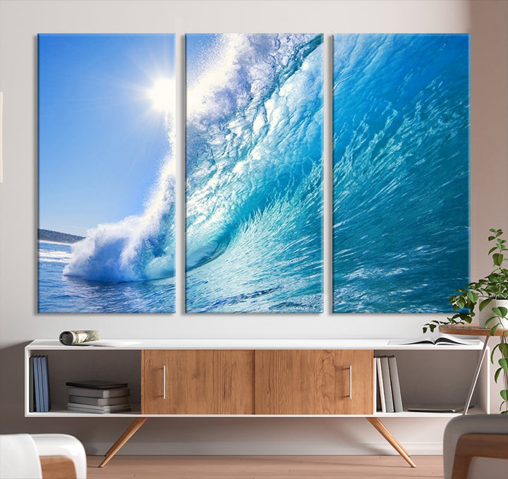 Large Artwork Canvas Print Ocean Wave Wall Art Wall Art Wave on Ocean Canvas Print for Dining Living Room Decor Art