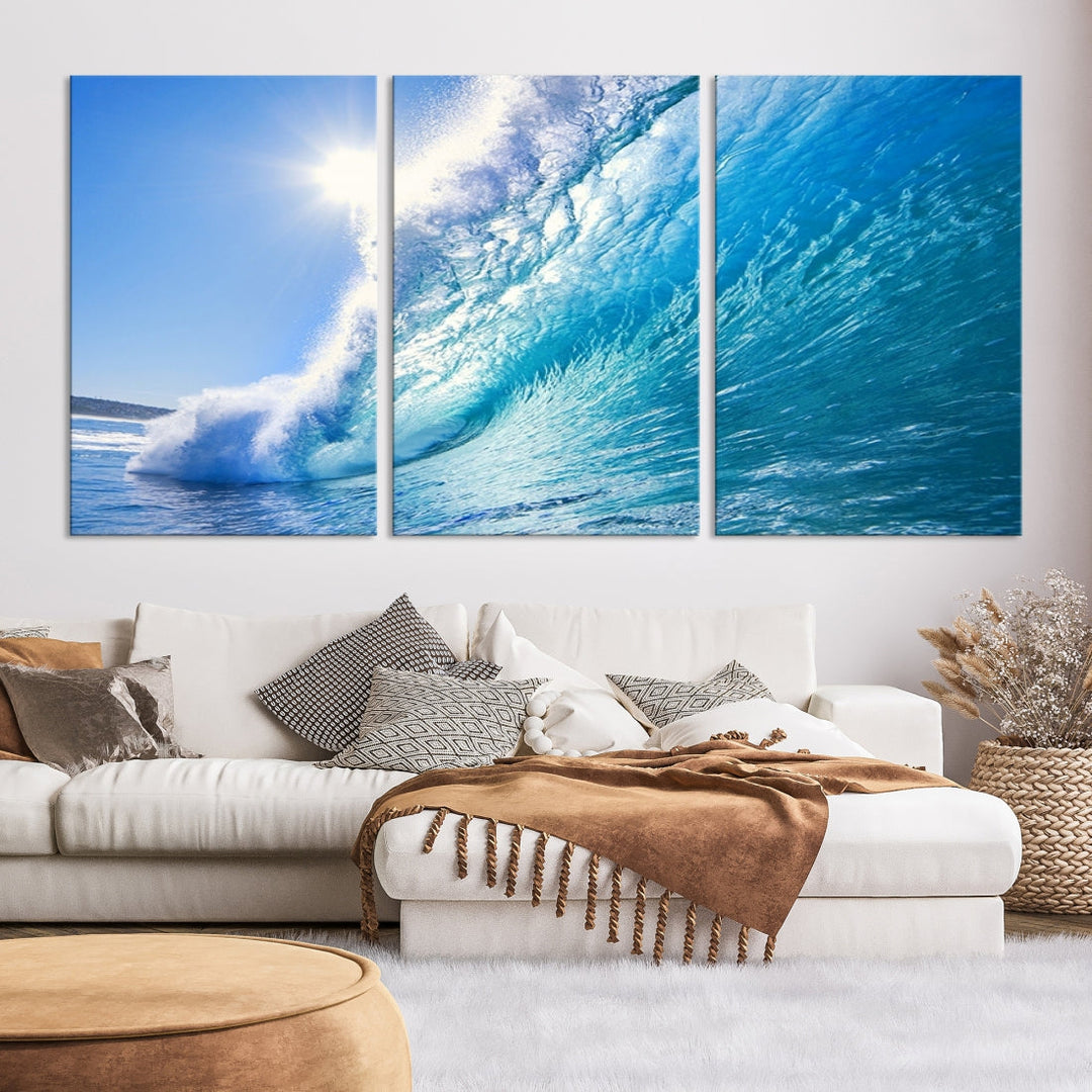 Large Artwork Canvas Print Ocean Wave Wall Art Wall Art Wave on Ocean Canvas Print for Dining Living Room Decor Art