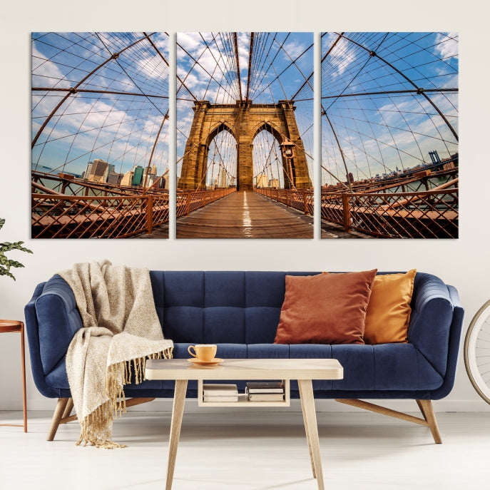 Large Brooklyn Bridge Wall Art Cityscape Canvas Print