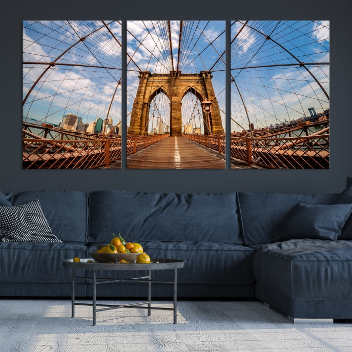 Large Brooklyn Bridge Wall Art Cityscape Canvas Print