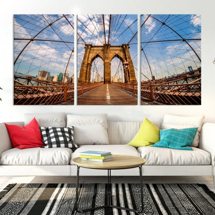 Large Brooklyn Bridge Wall Art Cityscape Canvas Print