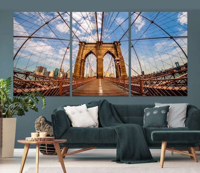 Large Brooklyn Bridge Wall Art Cityscape Canvas Print