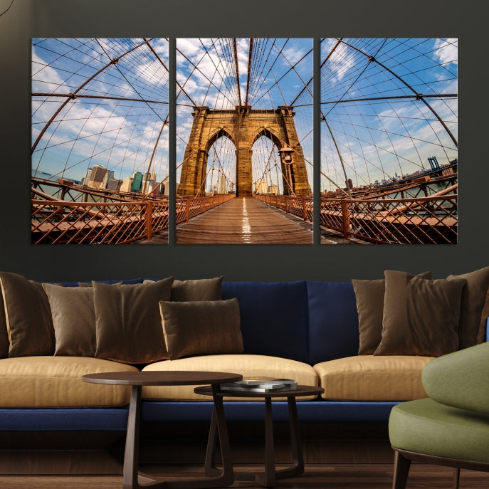 Large Brooklyn Bridge Wall Art Cityscape Canvas Print