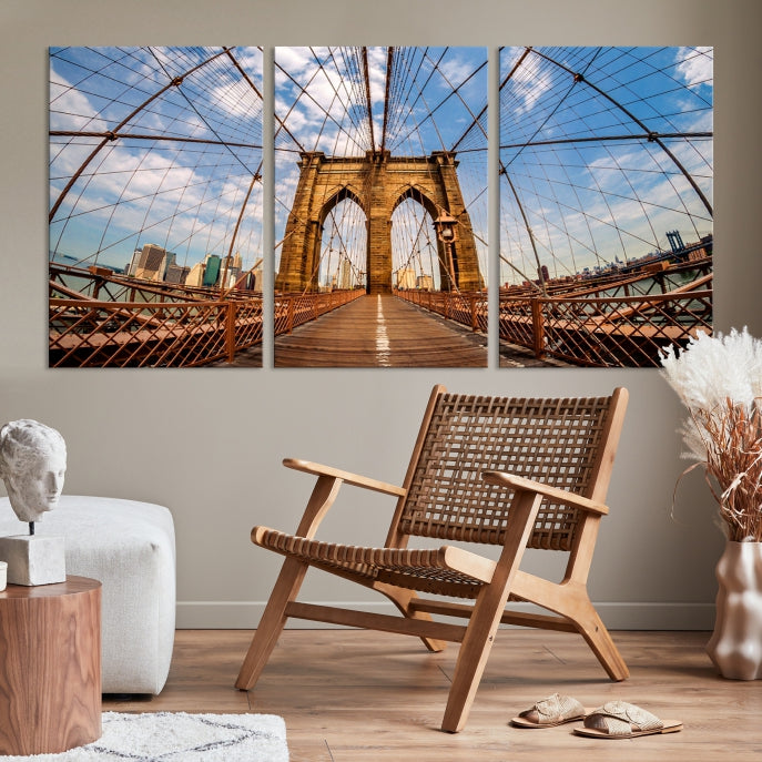 Large Brooklyn Bridge Wall Art Cityscape Canvas Print