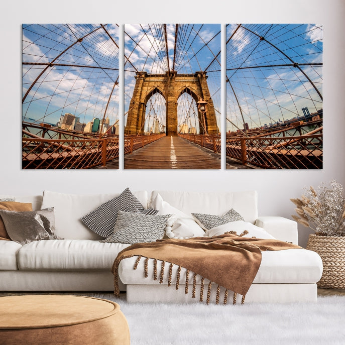 Large Brooklyn Bridge Wall Art Cityscape Canvas Print