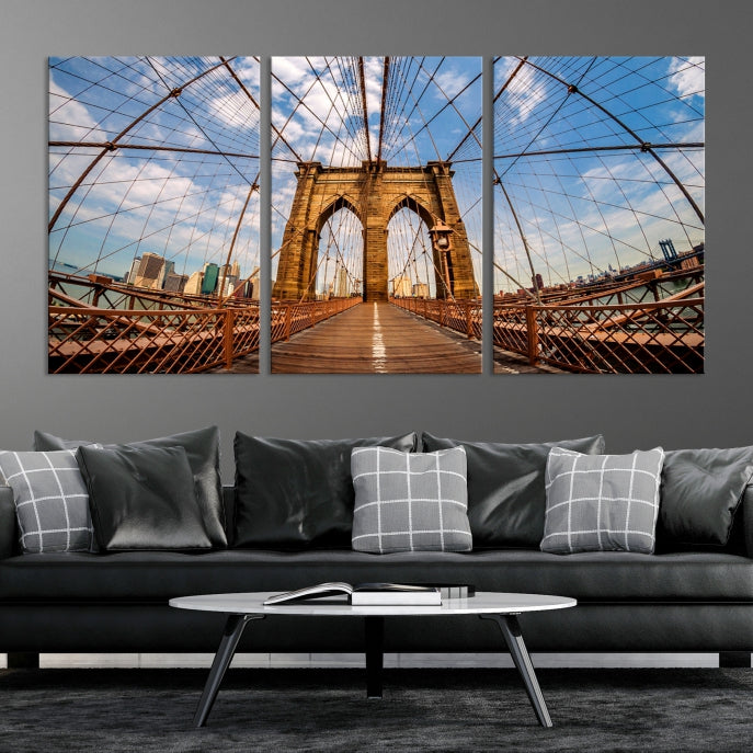 Large Brooklyn Bridge Wall Art Cityscape Canvas Print