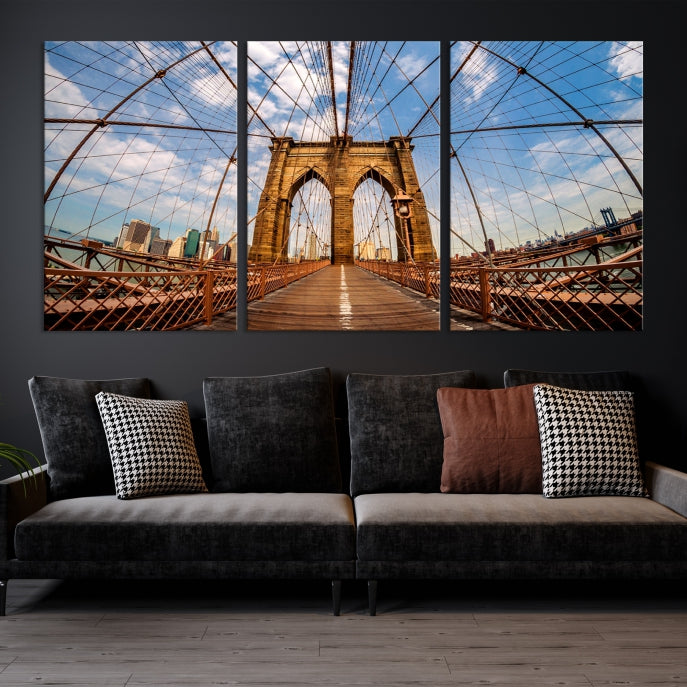 Large Brooklyn Bridge Wall Art Cityscape Canvas Print