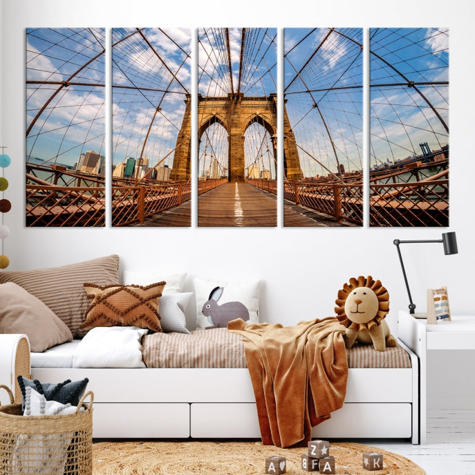 Large Brooklyn Bridge Wall Art Cityscape Canvas Print