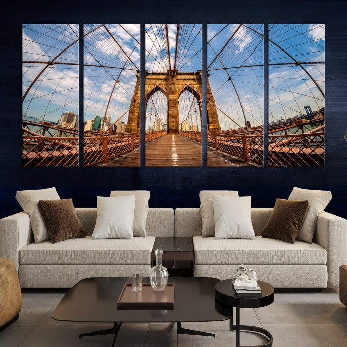 Large Brooklyn Bridge Wall Art Cityscape Canvas Print