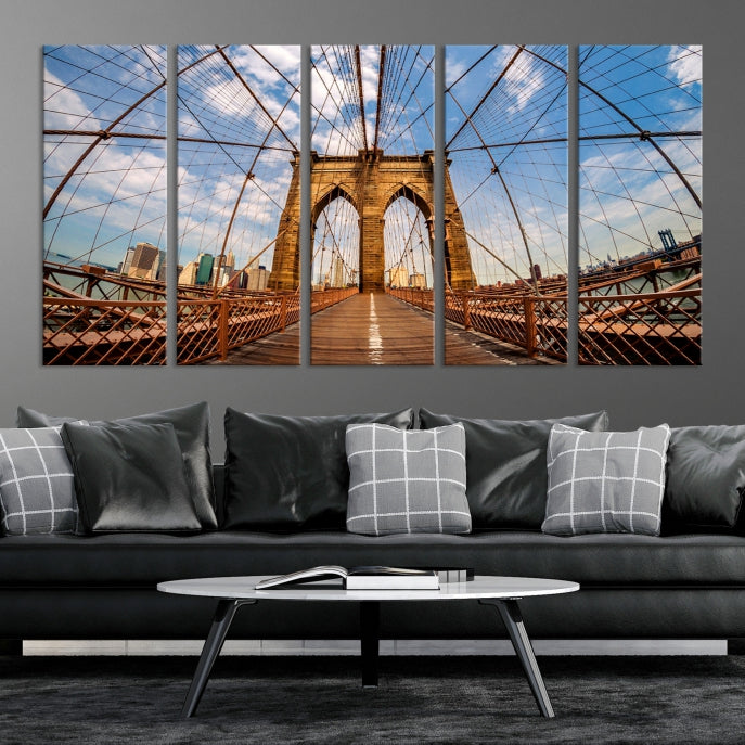 Large Brooklyn Bridge Wall Art Cityscape Canvas Print