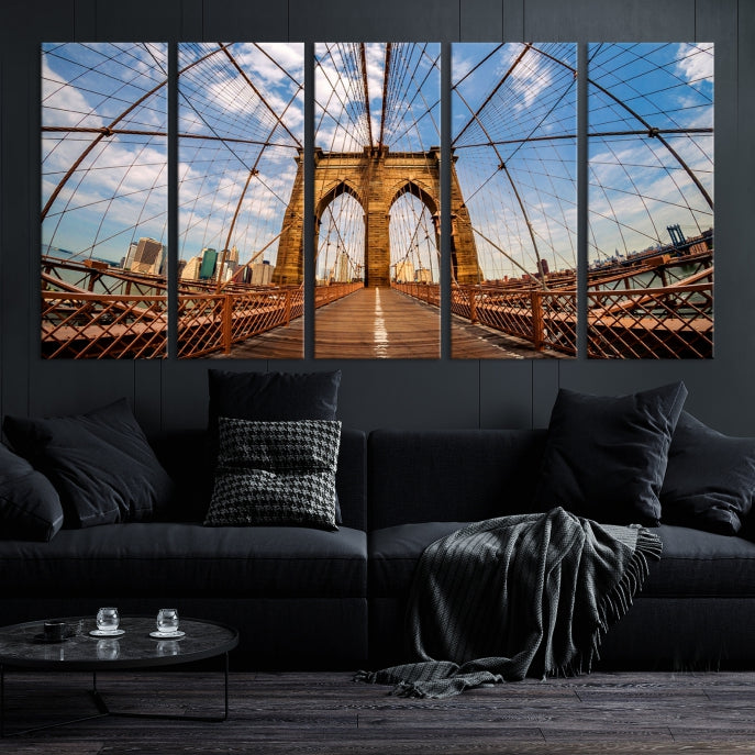 Large Brooklyn Bridge Wall Art Cityscape Canvas Print