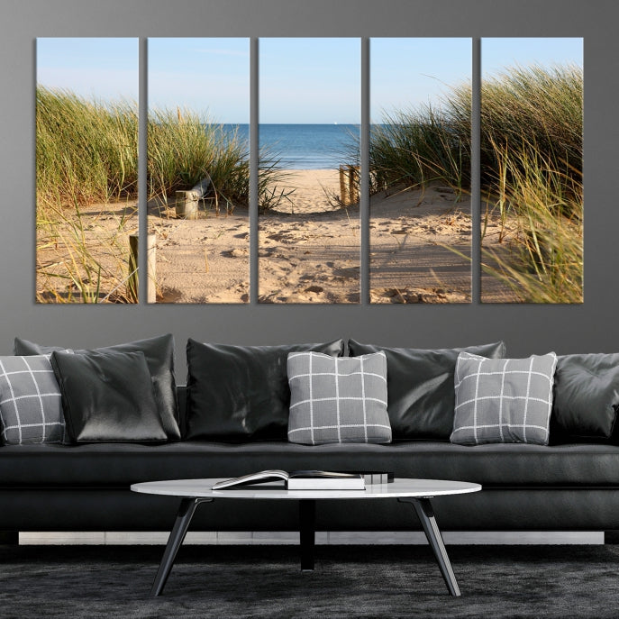 Large Coastal Wall Art Beach Pathway Canvas Print