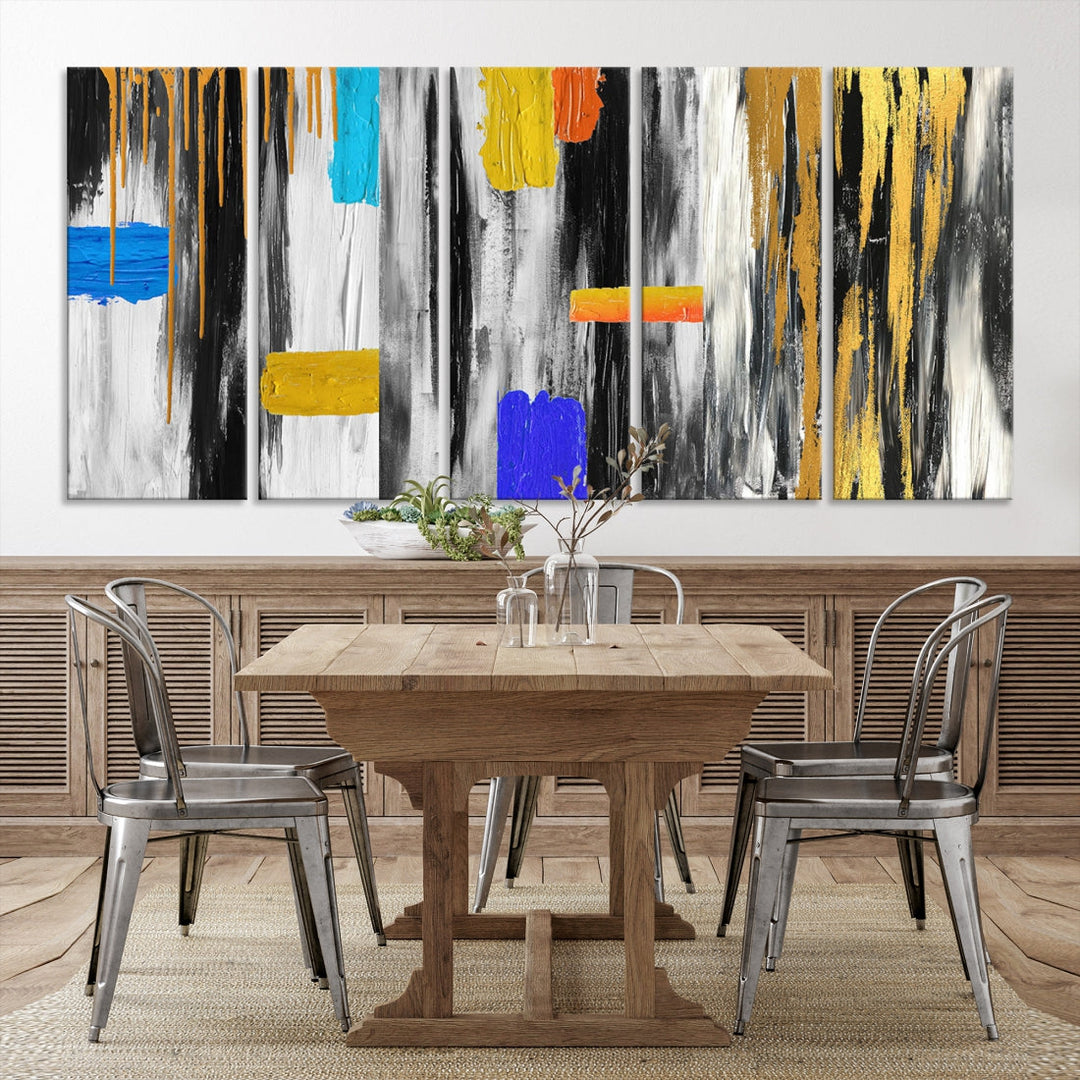 Large Colorful Abstract Painting Modern Canvas Wall Art Bedroom Design