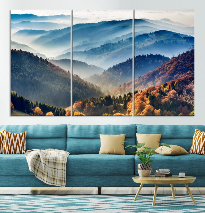 Large Forest Wall Art Landscape Canvas Print