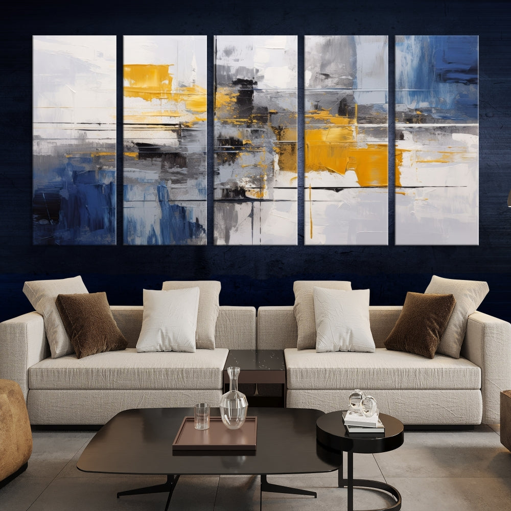 Large Marble Wall Art, Abstract Painting, Modern Wall Art, Framed Canvas Print, Printed Set of