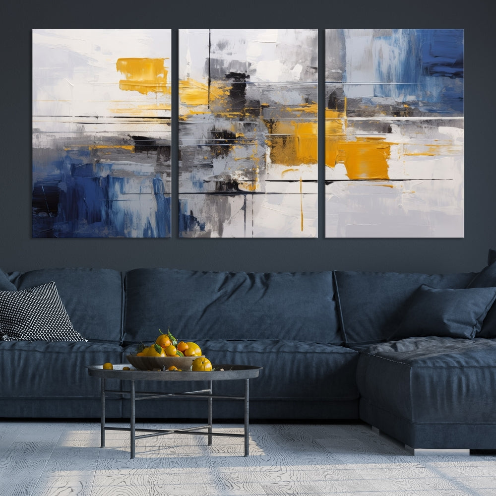 Large Marble Wall Art, Abstract Painting, Modern Wall Art, Framed Canvas Print, Printed Set of