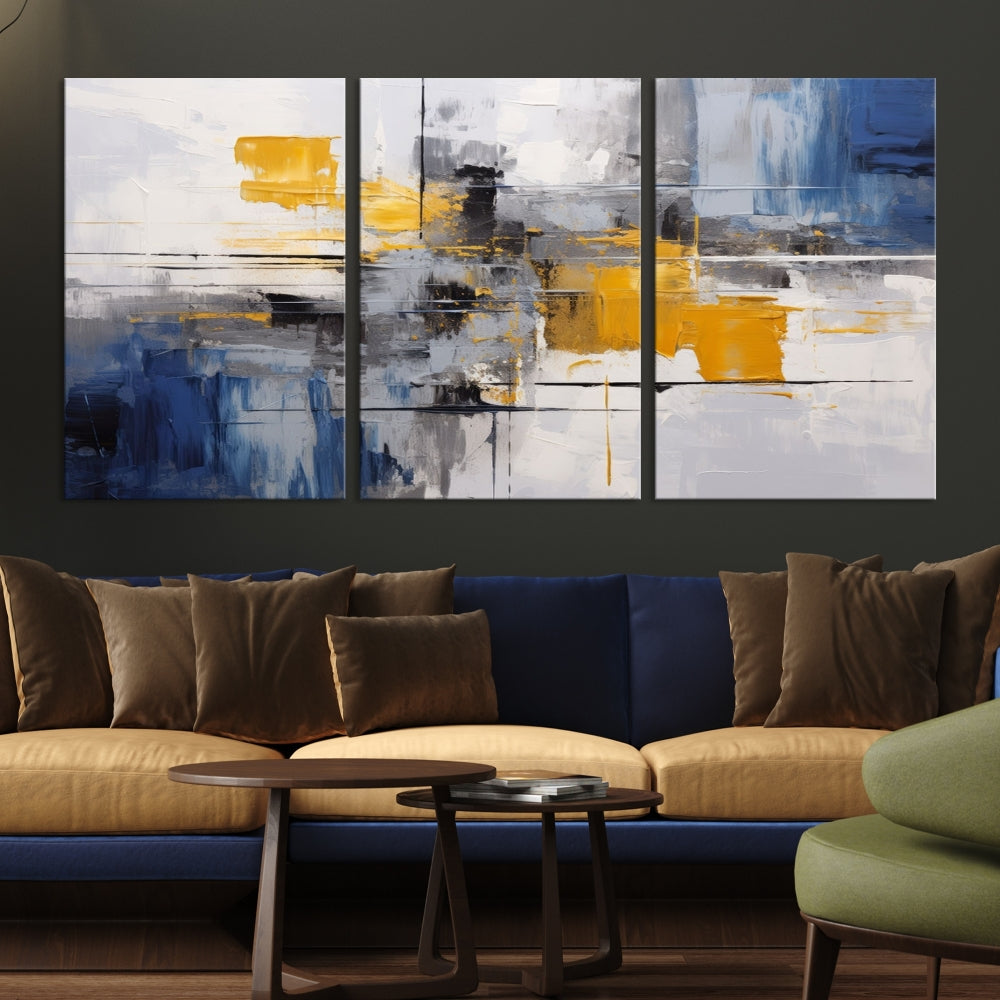 Large Marble Wall Art, Abstract Painting, Modern Wall Art, Framed Canvas Print, Printed Set of