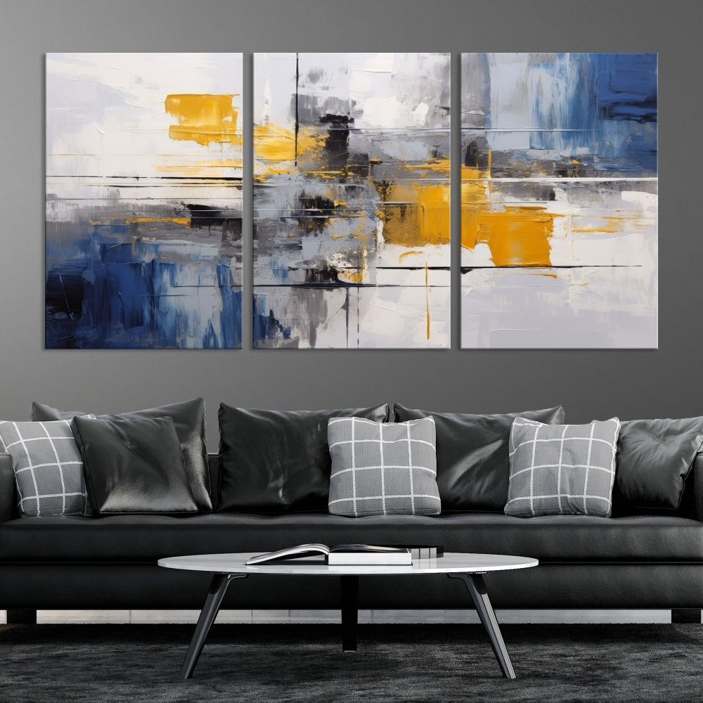 Large Marble Wall Art, Abstract Painting, Modern Wall Art, Framed Canvas Print, Printed Set of