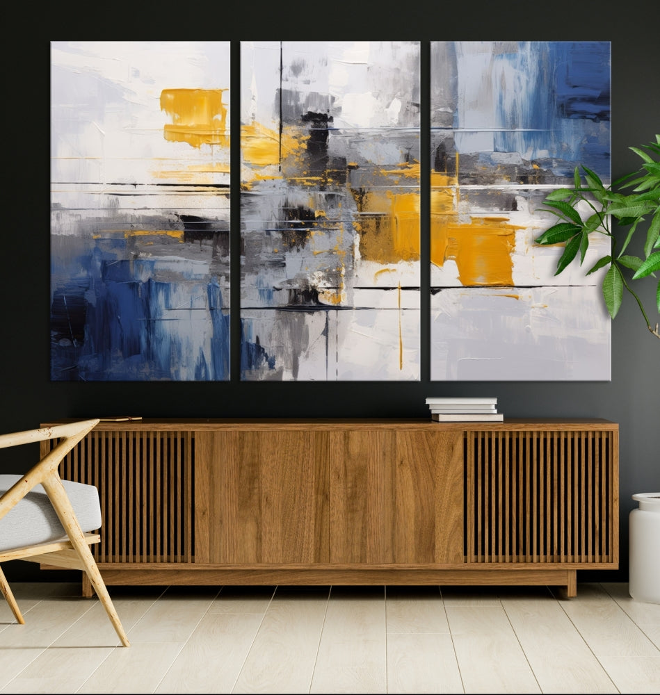 Large Marble Wall Art, Abstract Painting, Modern Wall Art, Framed Canvas Print, Printed Set of