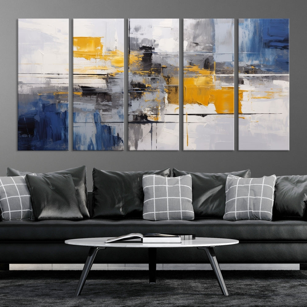 Large Marble Wall Art, Abstract Painting, Modern Wall Art, Framed Canvas Print, Printed Set of