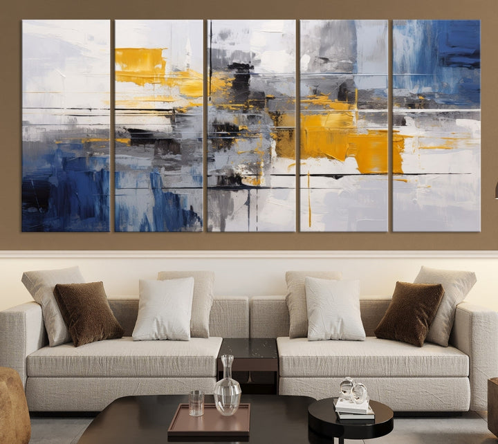 Large Marble Wall Art, Abstract Painting, Modern Wall Art, Framed Canvas Print, Printed Set of