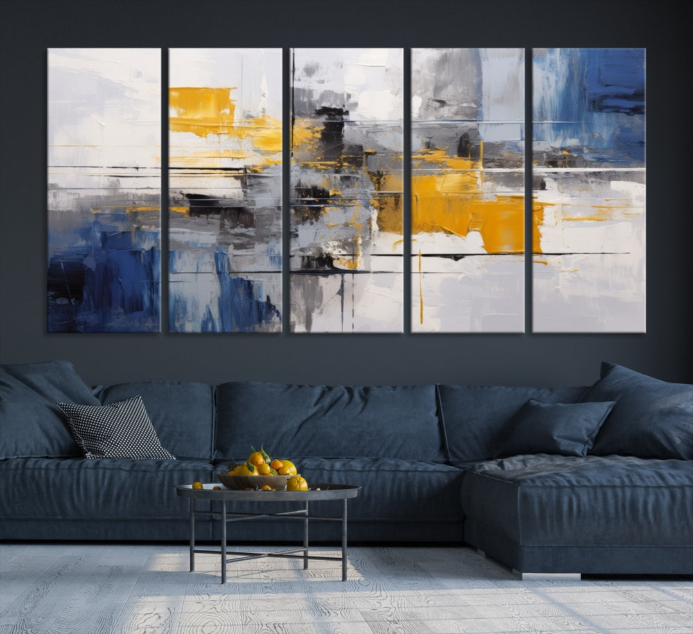 Large Marble Wall Art, Abstract Painting, Modern Wall Art, Framed Canvas Print, Printed Set of