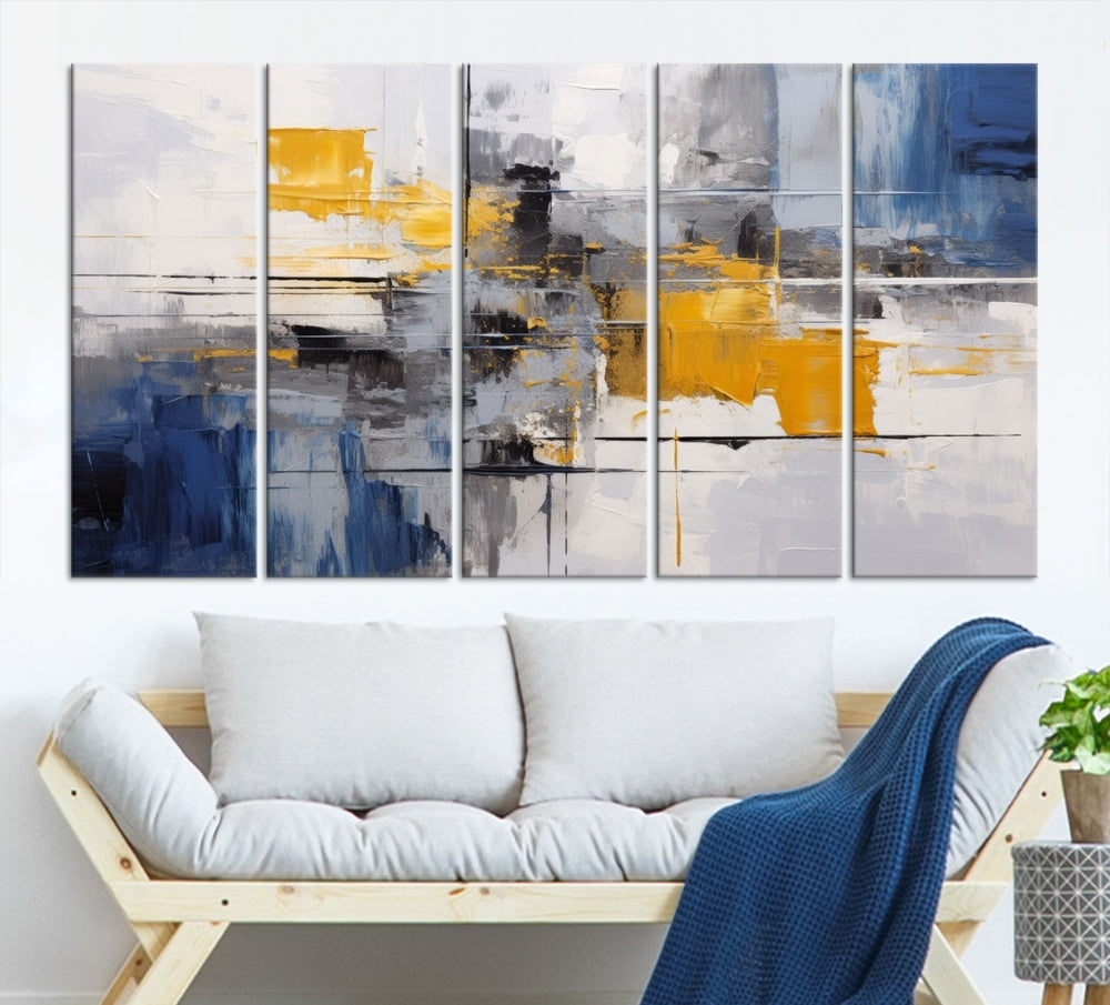 Large Marble Wall Art, Abstract Painting, Modern Wall Art, Framed Canvas Print, Printed Set of