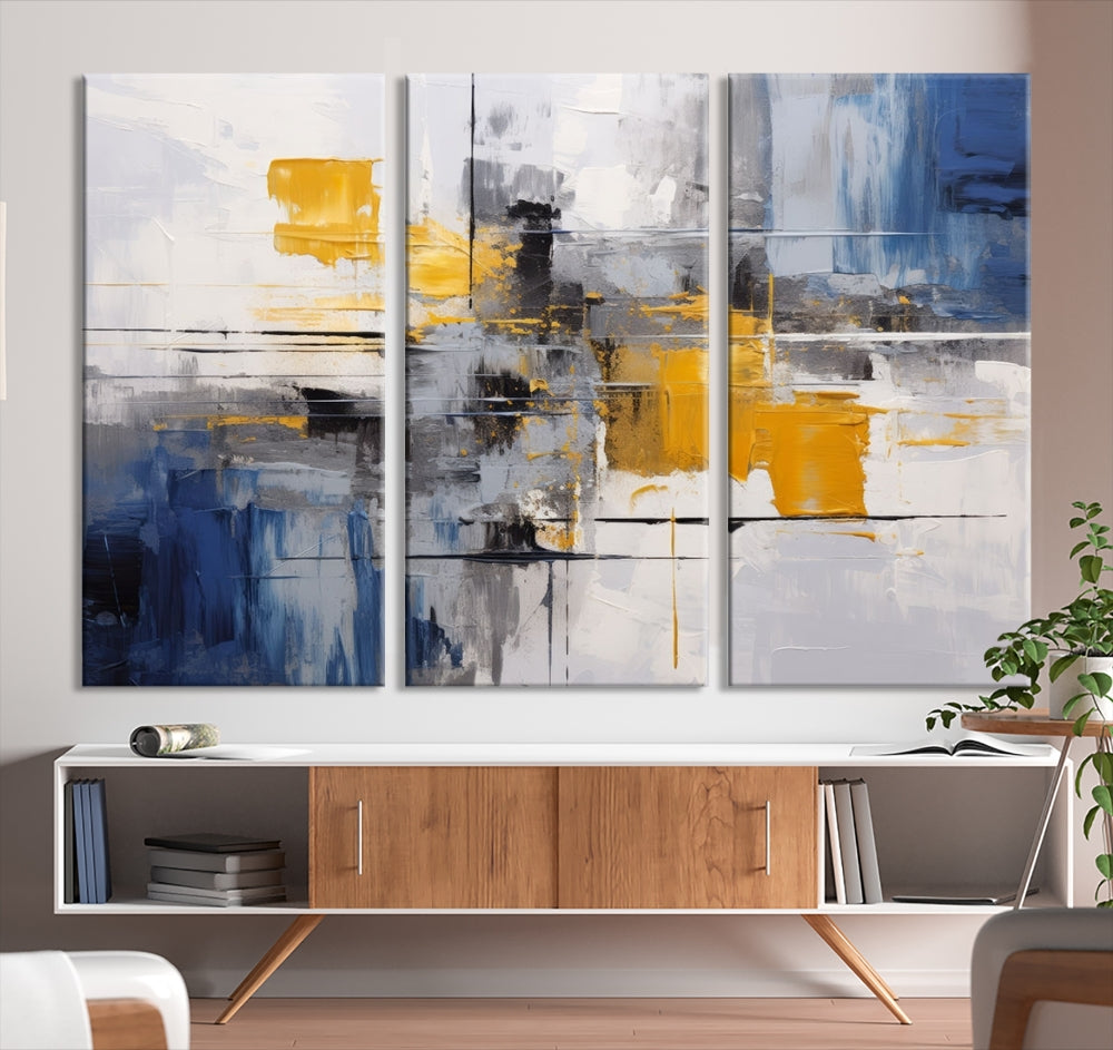 Large Marble Wall Art, Abstract Painting, Modern Wall Art, Framed Canvas Print, Printed Set of