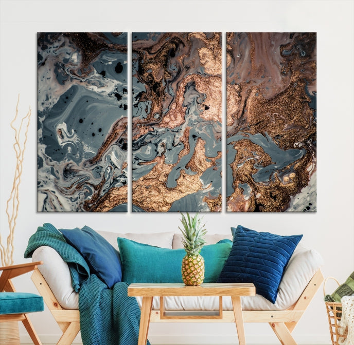 Large Modern Abstract Canvas Wall Art Print Framed Ready to Hang