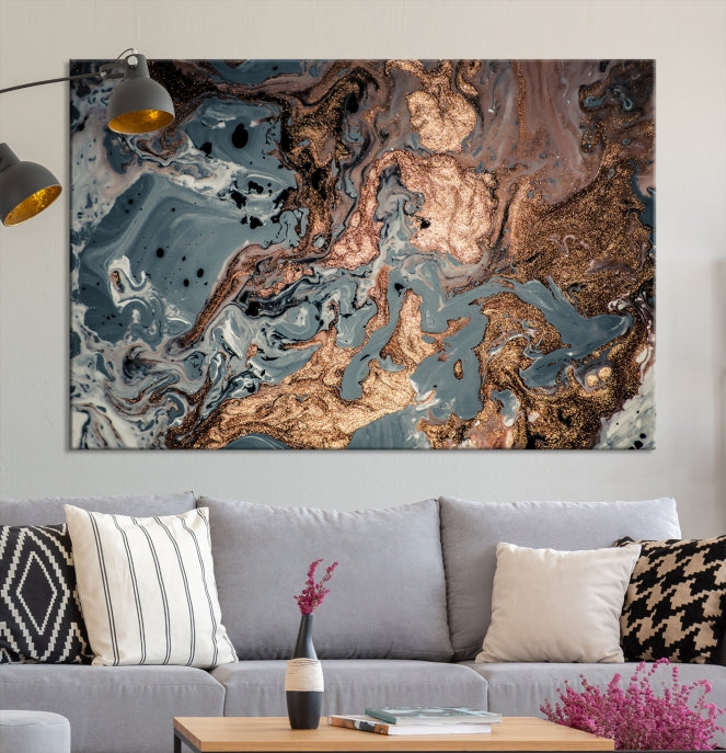 Large Modern Abstract Canvas Wall Art Print Framed Ready to Hang