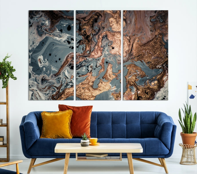 Large Modern Abstract Canvas Wall Art Print Framed Ready to Hang