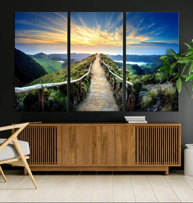 Large Mountain Landscape Wall Art Canvas Print