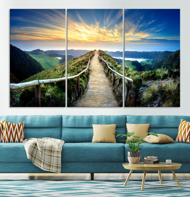 Large Mountain Landscape Wall Art Canvas Print