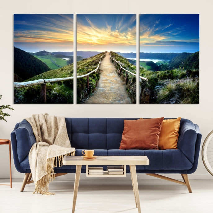 Large Mountain Landscape Wall Art Canvas Print