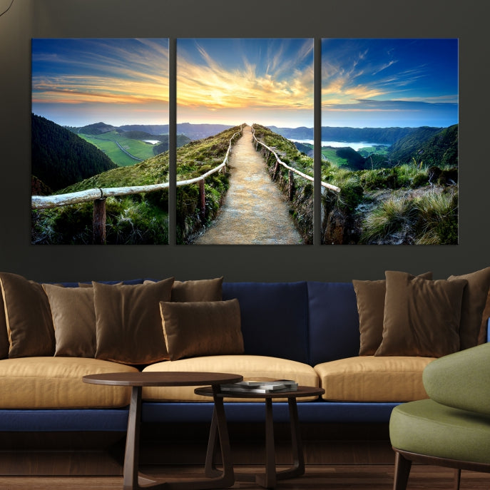 Large Mountain Landscape Wall Art Canvas Print