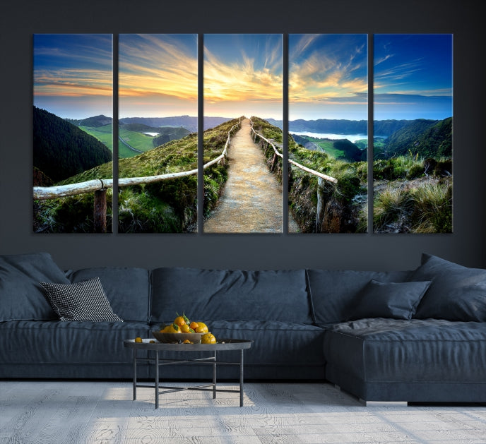 Large Mountain Landscape Wall Art Canvas Print