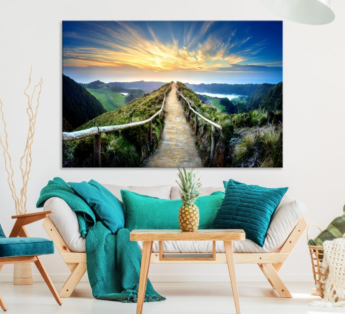 Large Mountain Landscape Wall Art Canvas Print