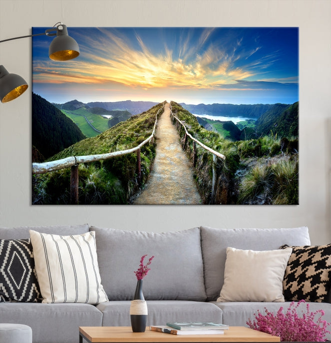 Large Mountain Landscape Wall Art Canvas Print