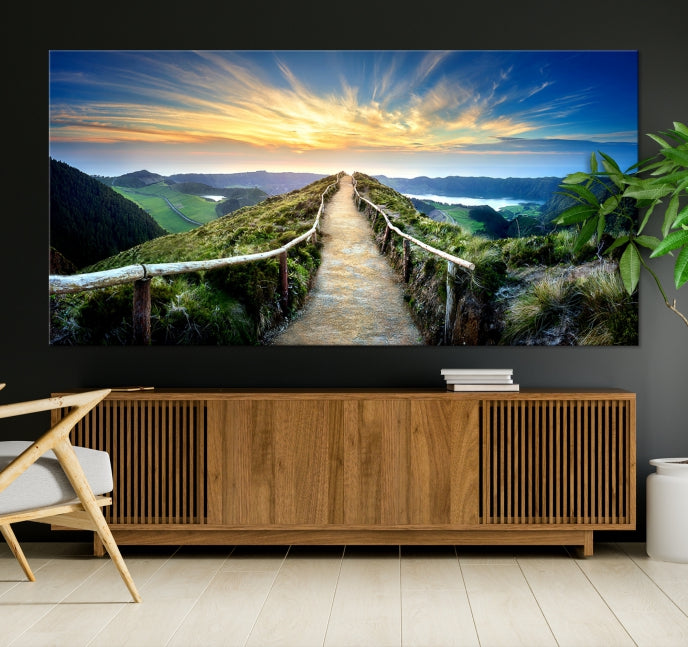 Large Mountain Landscape Wall Art Canvas Print