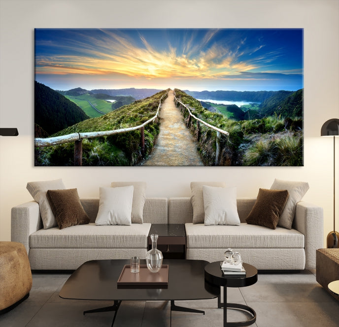 Large Mountain Landscape Wall Art Canvas Print