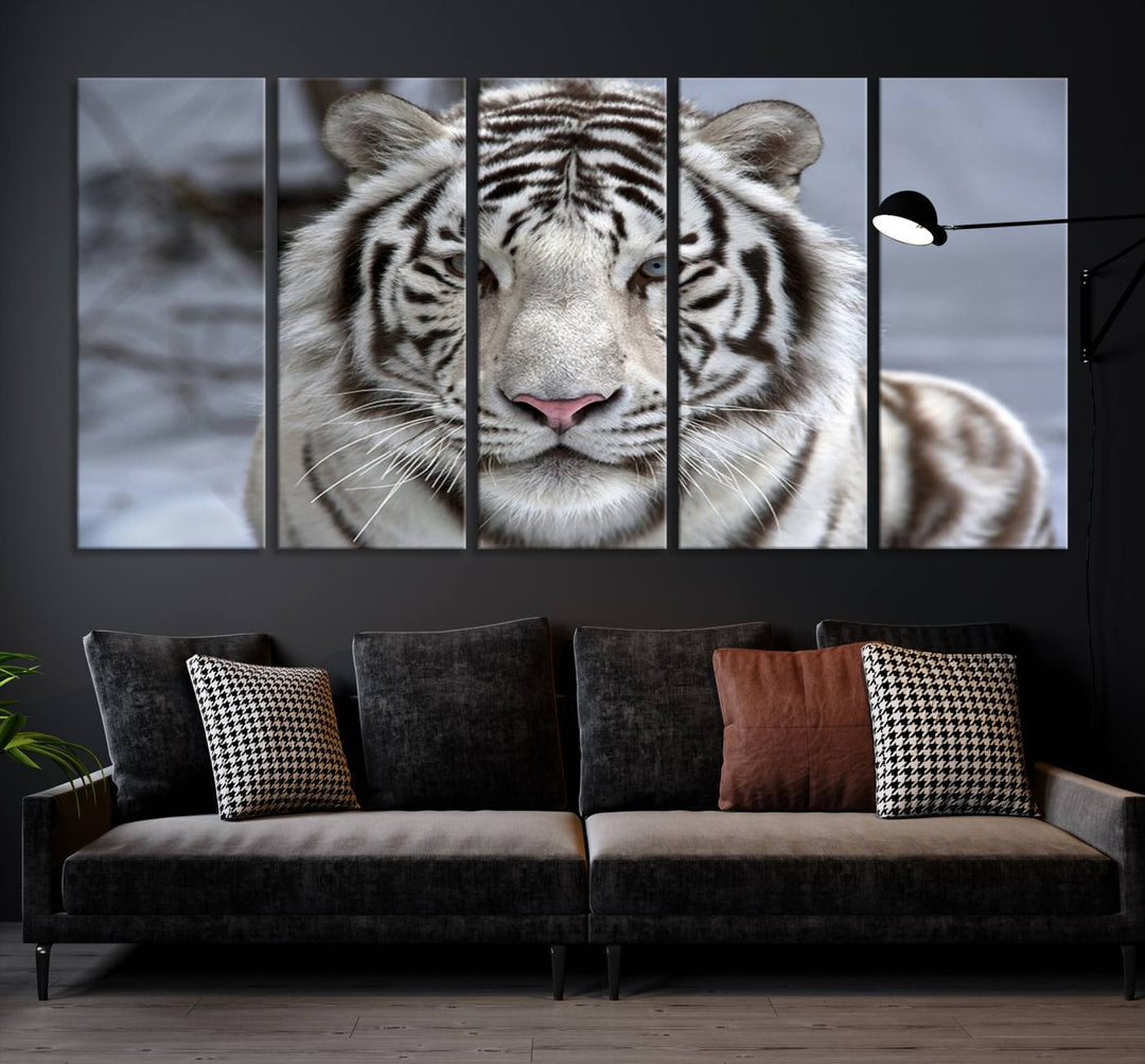 Large Wall Art Animal Canvas PrintScowing Bengal Tiger