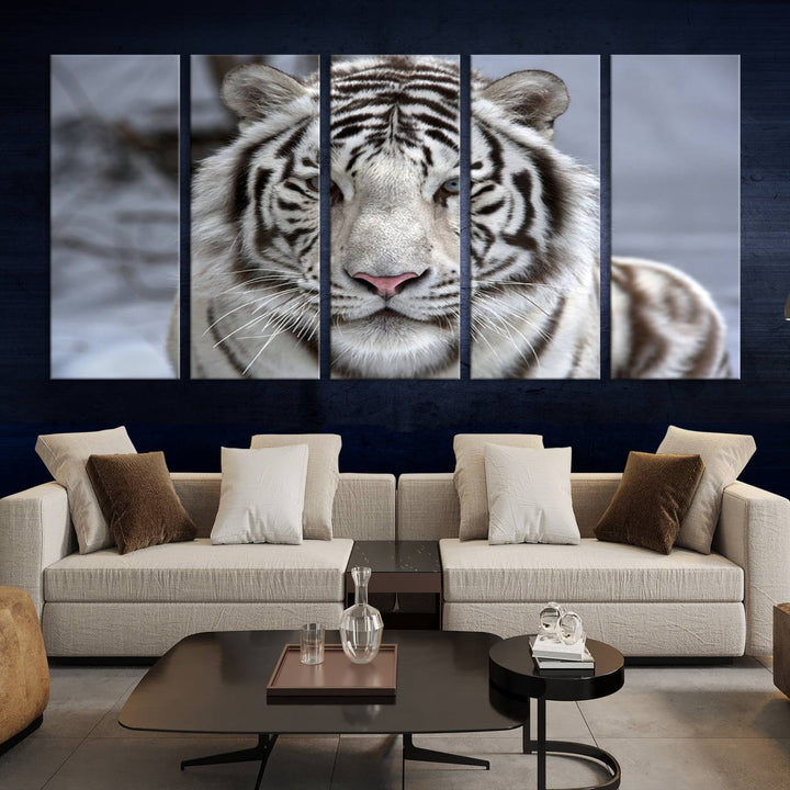 Large Wall Art Animal Canvas PrintScowing Bengal Tiger