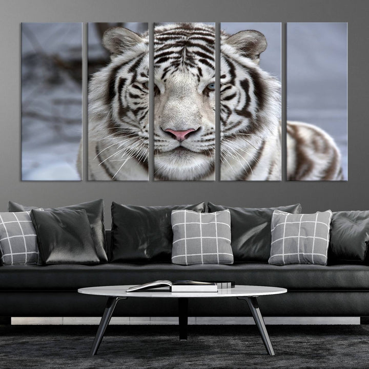 Large Wall Art Animal Canvas PrintScowing Bengal Tiger