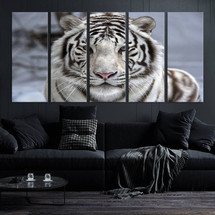 Large Wall Art Animal Canvas PrintScowing Bengal Tiger