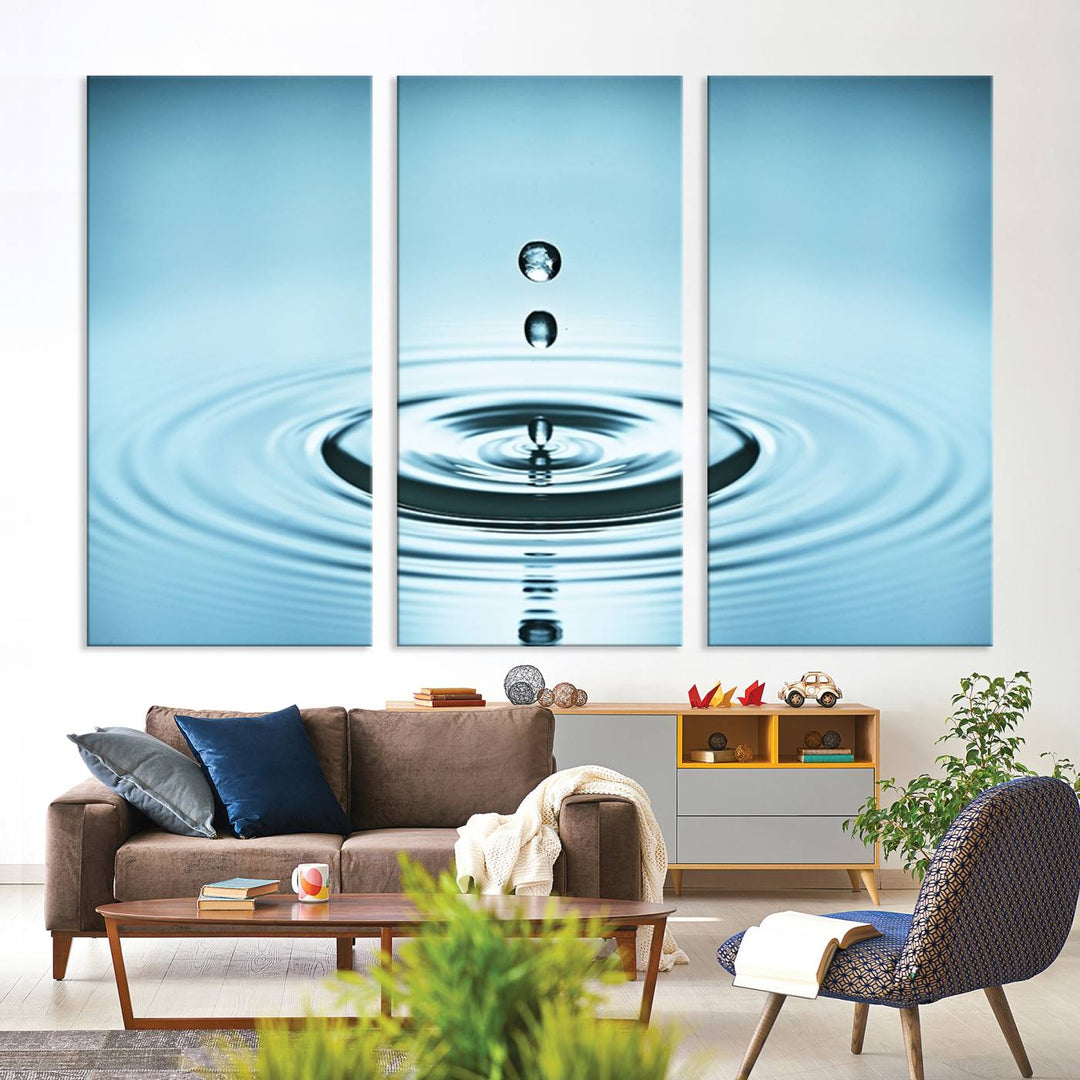 Large Wall Art Water Drop Canvas Print