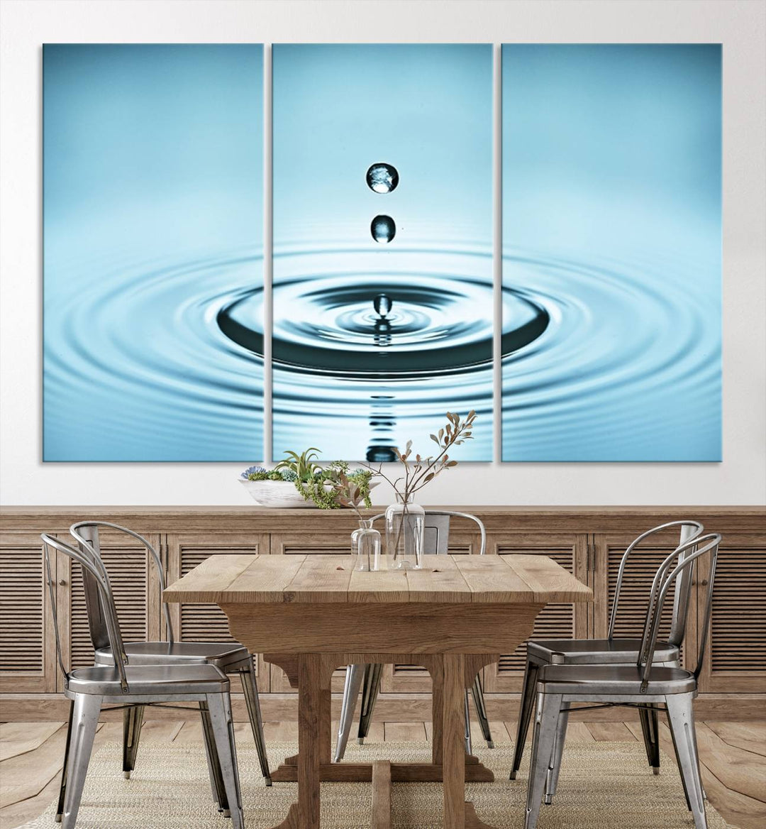 Large Wall Art Water Drop Canvas Print