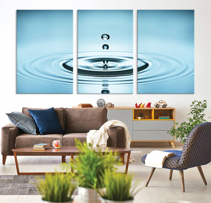 Large Wall Art Water Drop Canvas Print