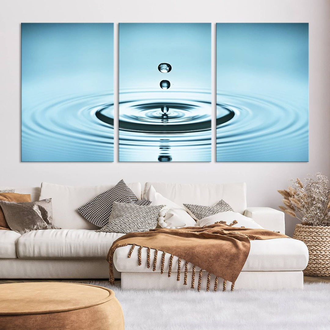 Large Wall Art Water Drop Canvas Print